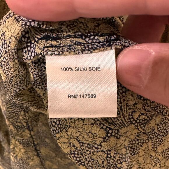 Robert Rodriguez Silk Chiffon Floral Feminine Peplum Bell Sleeve Top, S - Picture 6 of 9